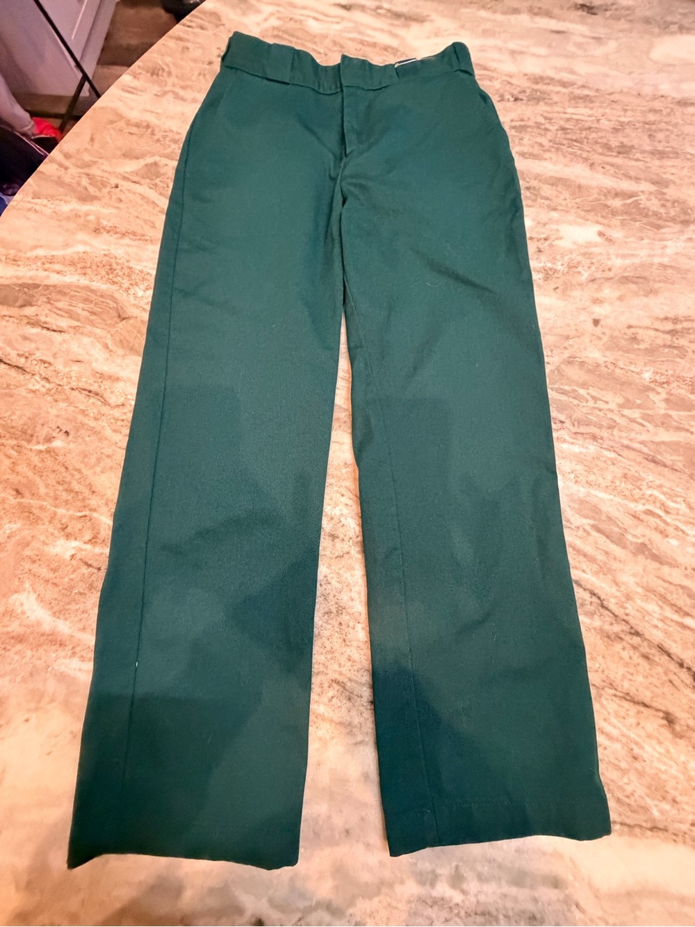 Dickies Original 874 Work Pants Green Straight Leg Flat Front Size 4 Uniform 28”